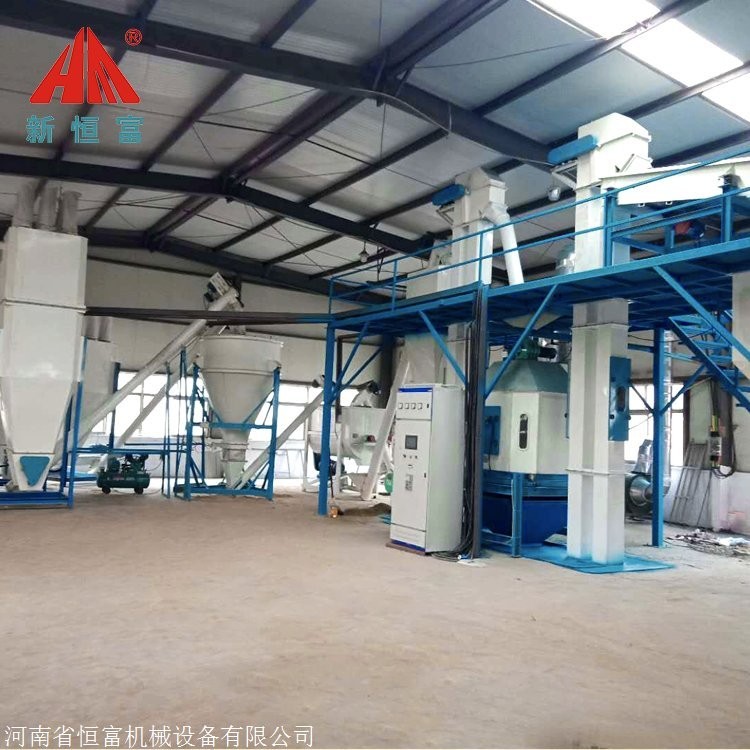 恒富机械 全自动饲料加工机组 大型饲料颗粒设备 设备制粒粉碎一体化