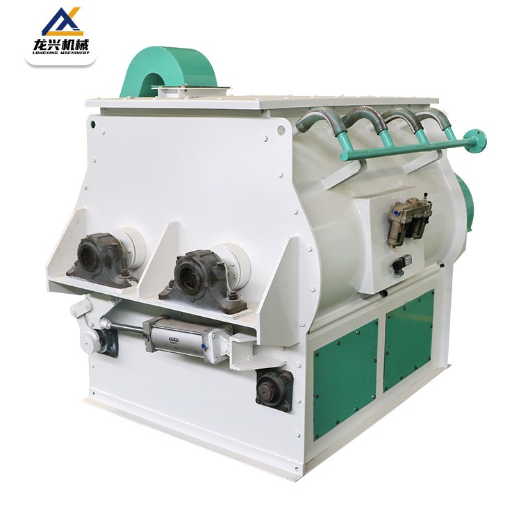 饲料厂粉料搅拌设备 颗粒拌料机 双轴桨叶式饲料混合机 龙兴