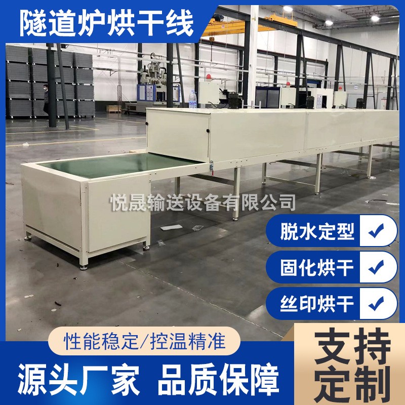 隧道炉烘干线不锈钢网带丝印油漆工业烤箱铁氟龙流水线链板输送机图2