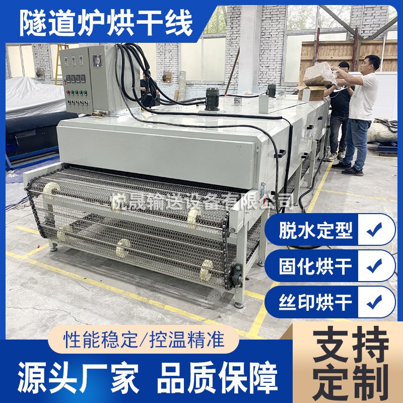 隧道炉烘干线不锈钢网带丝印油漆工业烤箱铁氟龙流水线链板输送机图3