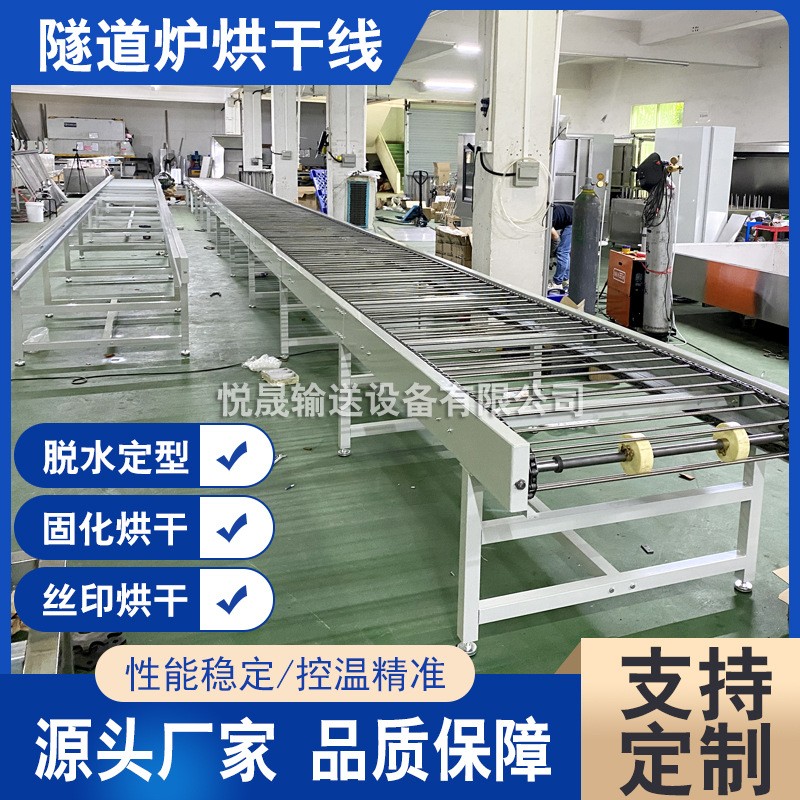 隧道炉烘干线不锈钢网带丝印油漆工业烤箱铁氟龙流水线链板输送机图4