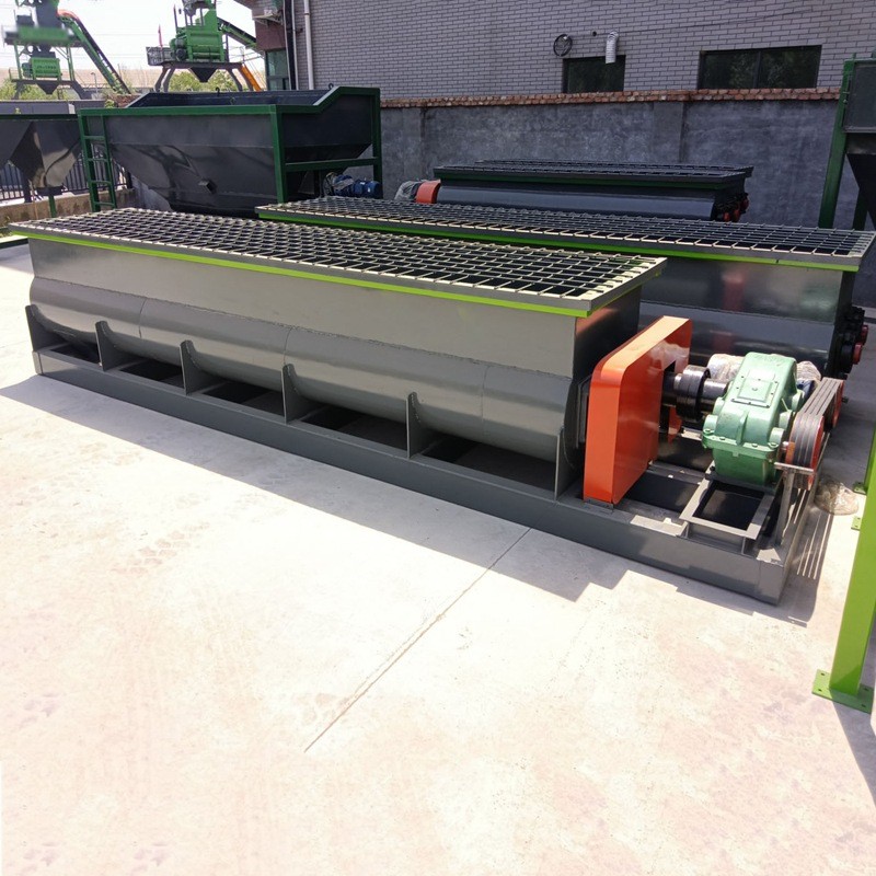 双轴搅拌机 禽畜粪便颗粒有机肥生产线粉体混合设备 肥料加工设备图2