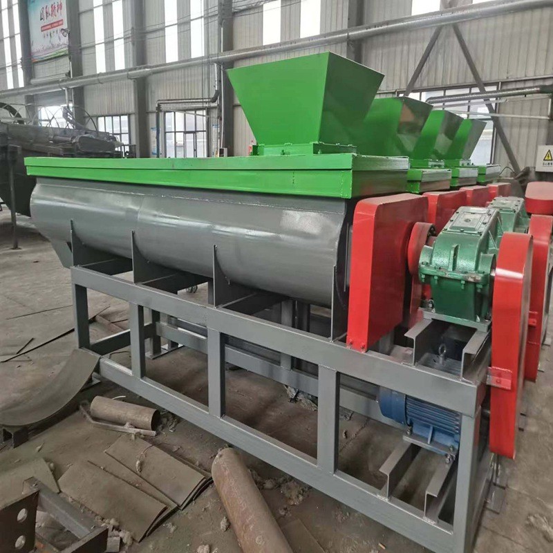 肥料卧式双轴搅拌机 有机肥双螺旋混合机设备 连续搅拌 混料均匀图2