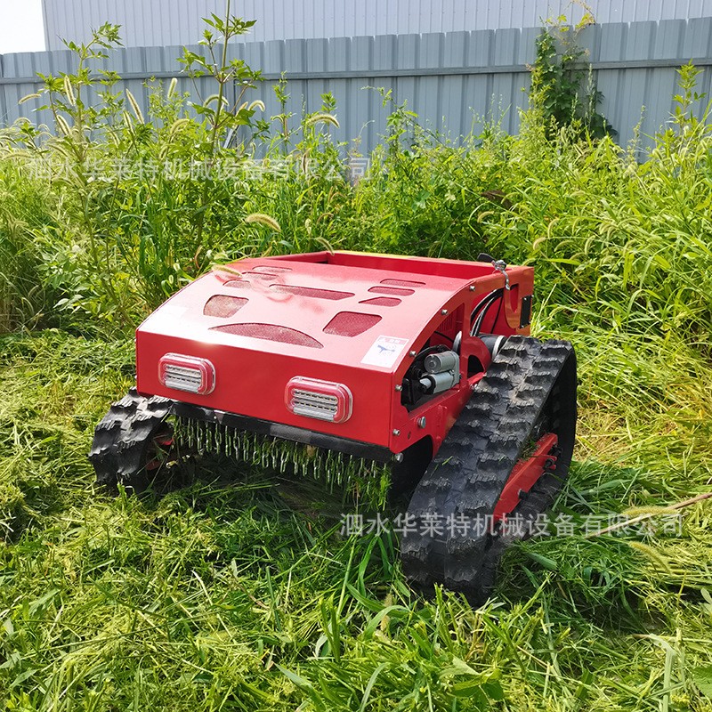 履带式遥控割草机庭院全自动碎草机无线遥控河道灌木丛开荒除草机图5