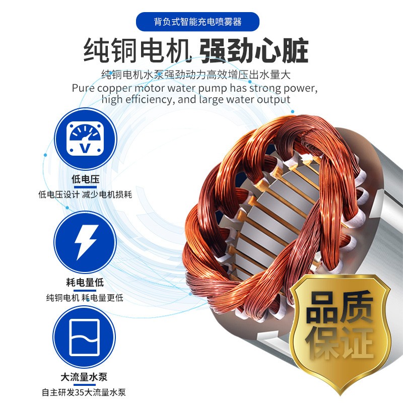 新款背负式电动喷雾器双核水泵喷雾器12V消毒喷雾机电动打药机图3