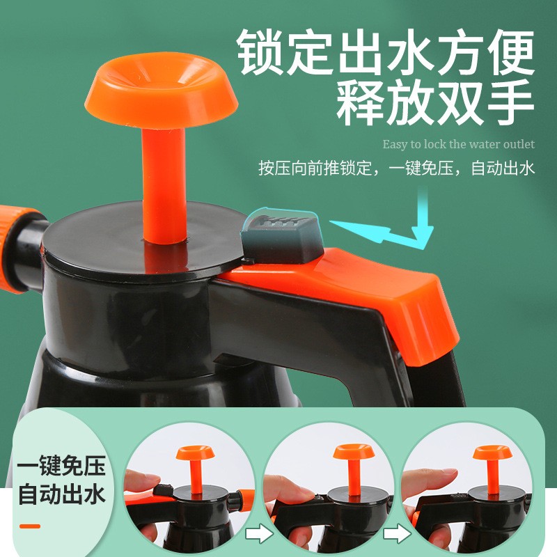 家用2l压力喷壶批发手压式加厚园艺消毒浇花壶3l大容量高压喷水壶图3