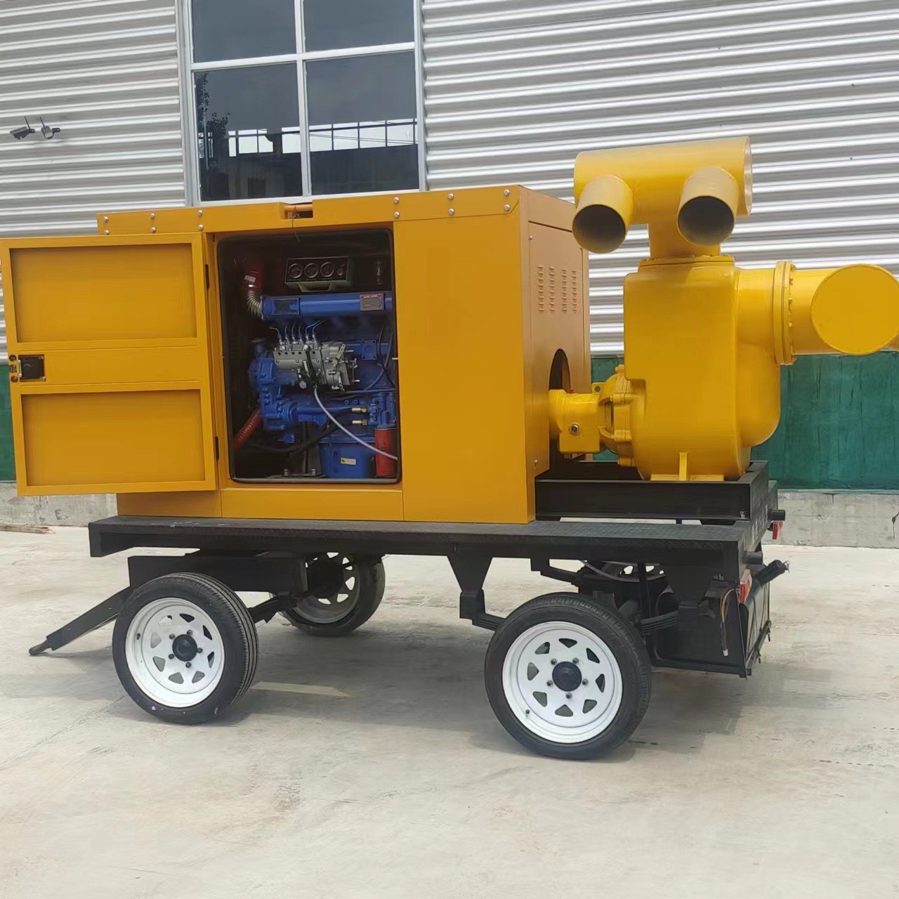 防汛泵车移动大流量抗旱排涝 防汛泵车500立方 移动式排水泵车图2