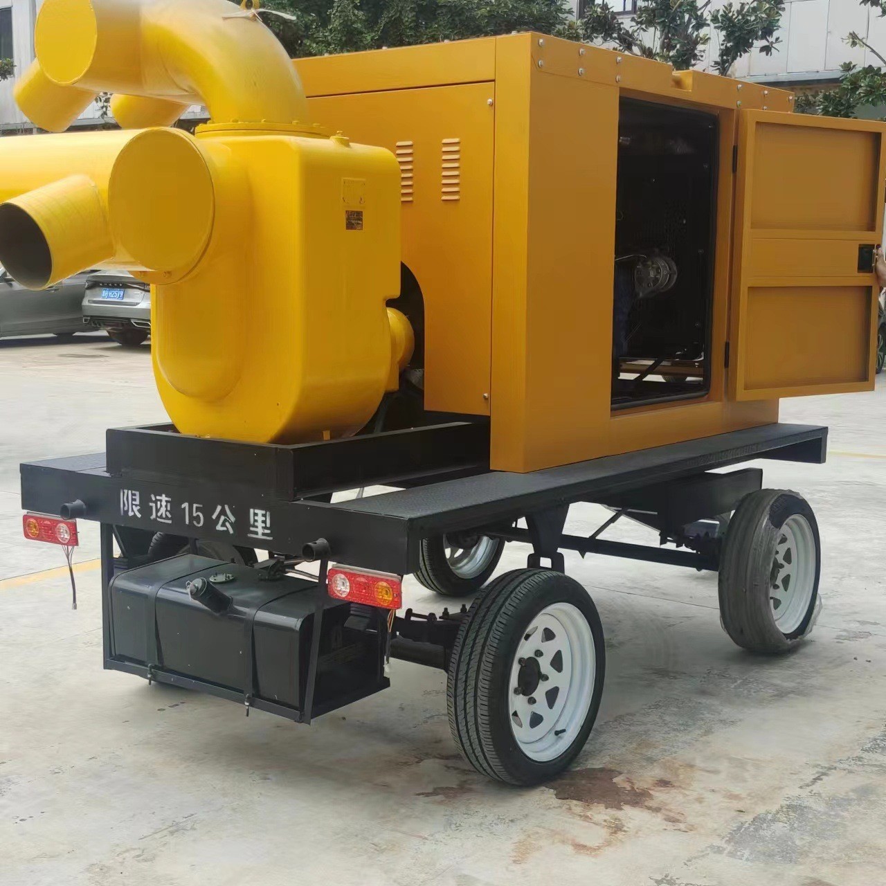 防汛泵车移动大流量抗旱排涝 防汛泵车500立方 移动式排水泵车图4