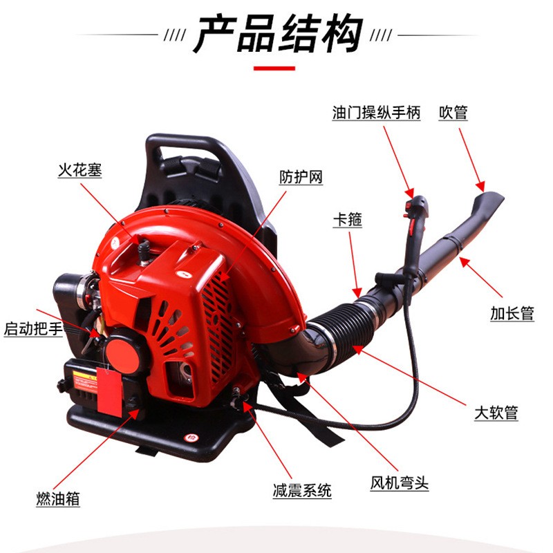 背负式汽油吹风机厂家道路清扫风力灭火机大棚吹雪机落叶清理机图4