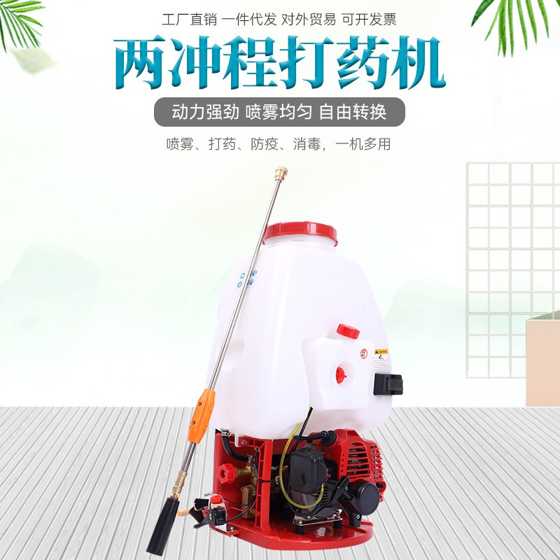 外贸767二冲程背负式机汽油打药机出口20/ 25L园林果 树农用喷雾器图2