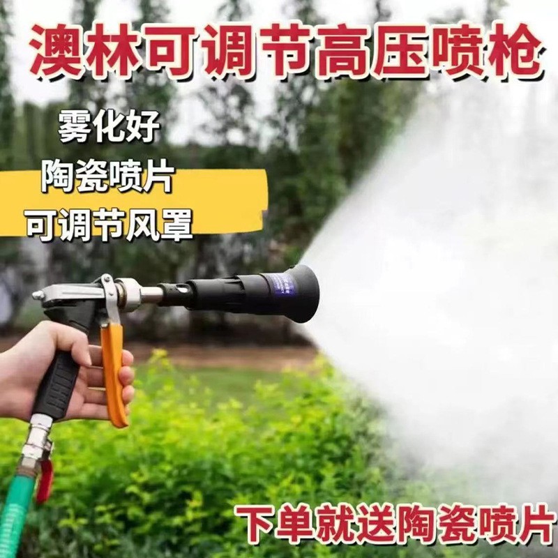农用高压泵打药机喷雾器水枪可调节雾化防风澳林陶瓷嘴板式手压枪图4