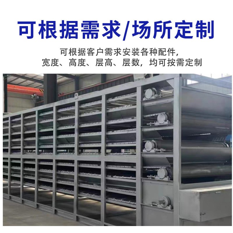 网带式烘干机中药材茶叶瓜子辣椒烘干多层带式网带烘干输送机图2