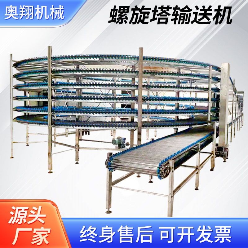 多层冷却螺旋塔甜点食品网带式螺旋冷却塔速冻水饺螺旋塔输送机图3
