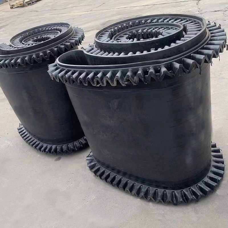 大倾角挡边防滑皮带隔板裙边尼龙输送带计量电子秤工业提升传送带图3