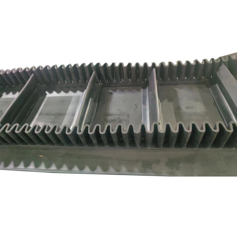 大倾角挡边防滑皮带隔板裙边尼龙输送带计量电子秤工业提升传送带图5