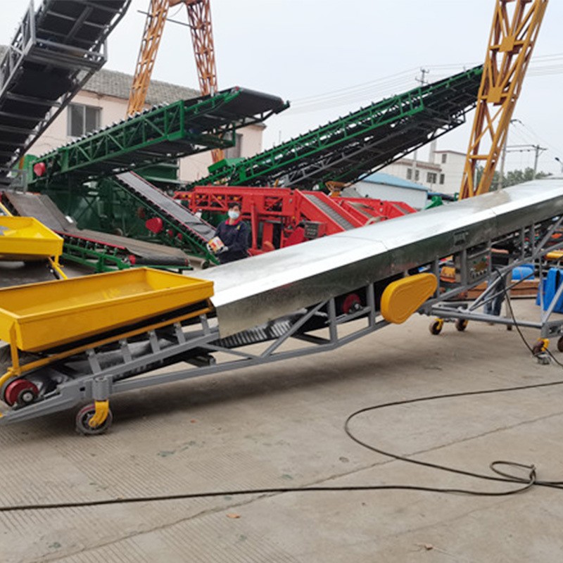 移动皮带输送机小型装车卸货移动式流水线爬坡可升降防滑传送机图2