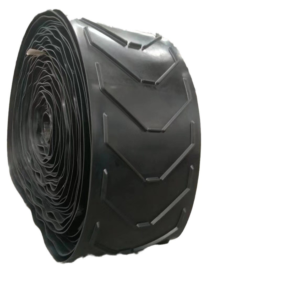 人字尼龙输送带上凸爬坡输送带 搅拌站粮机专用输送带 花纹输送带图5