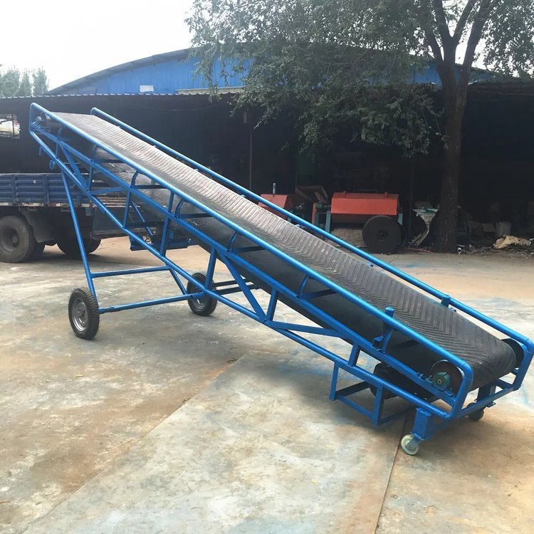 装卸货车传送机 人字形防滑橡胶皮带机 橡胶输送带PU皮带输送机图4