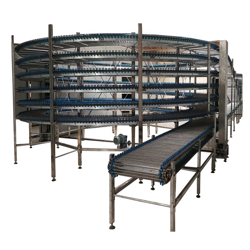 不锈钢螺旋塔面包蛋糕输送塔食品烘干冷却塔多层网带螺旋塔输送机图4