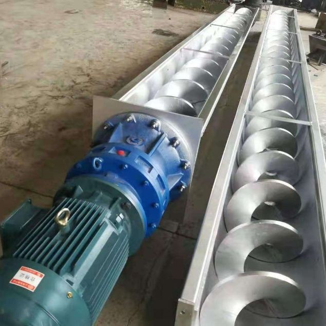 U型槽螺旋输送机SEW动力端加厚蛟龙输送机煤炭钢砂无轴螺旋输送机图3