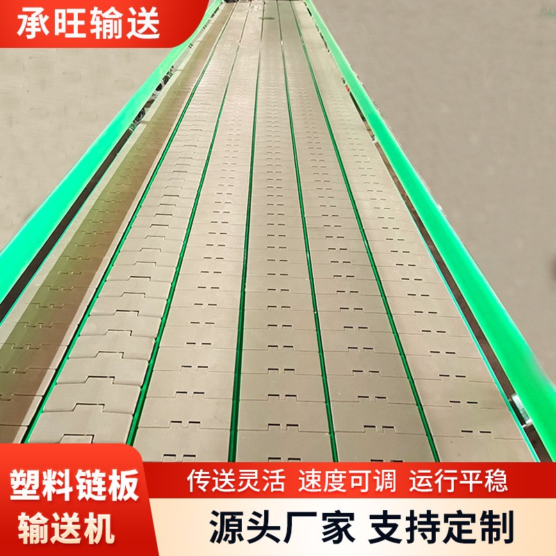 厂家供应塑料链板输送机直行转弯链板输送机可调速食品网带输送线图2