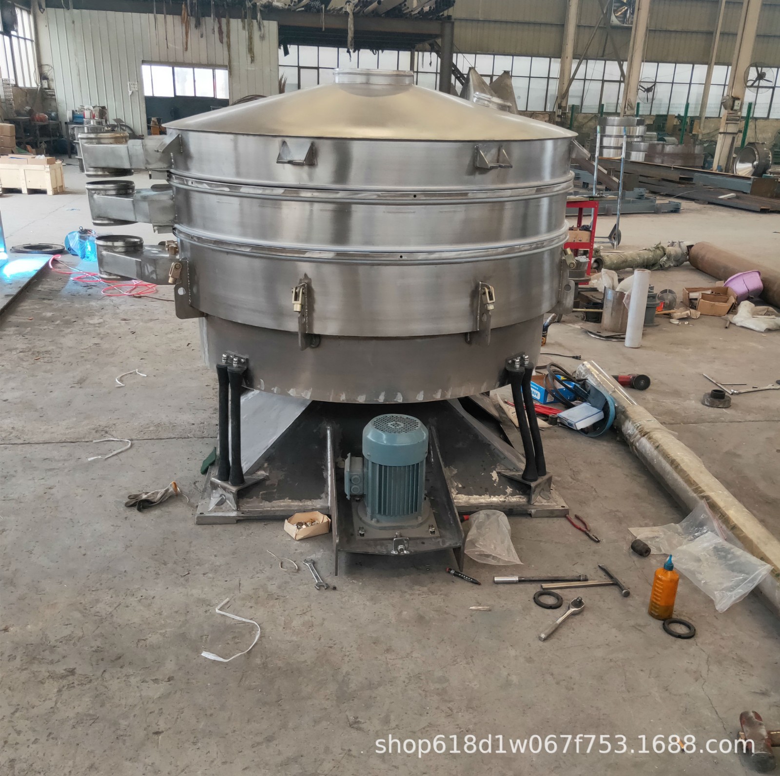 石墨粉多层不锈钢圆形旋振筛石英砂超声波摇摆振动筛粉机图2