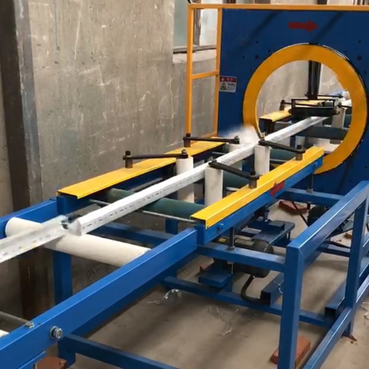 钢管包装机缠绕膜型材自动打包机缠带裹包机水平管材建材缠绕机图3