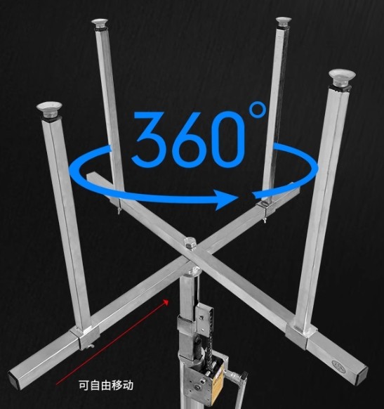 装灯升降支架灯具安装升降台机不锈钢折叠便携安灯升降架图5