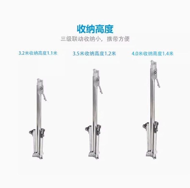 装灯升降支架灯具安装升降台机不锈钢折叠便携安灯升降架图3
