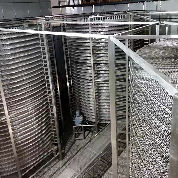 直供烘焙食品螺旋冷却塔 网带输送机 水饺海鲜多层速冻塔图5