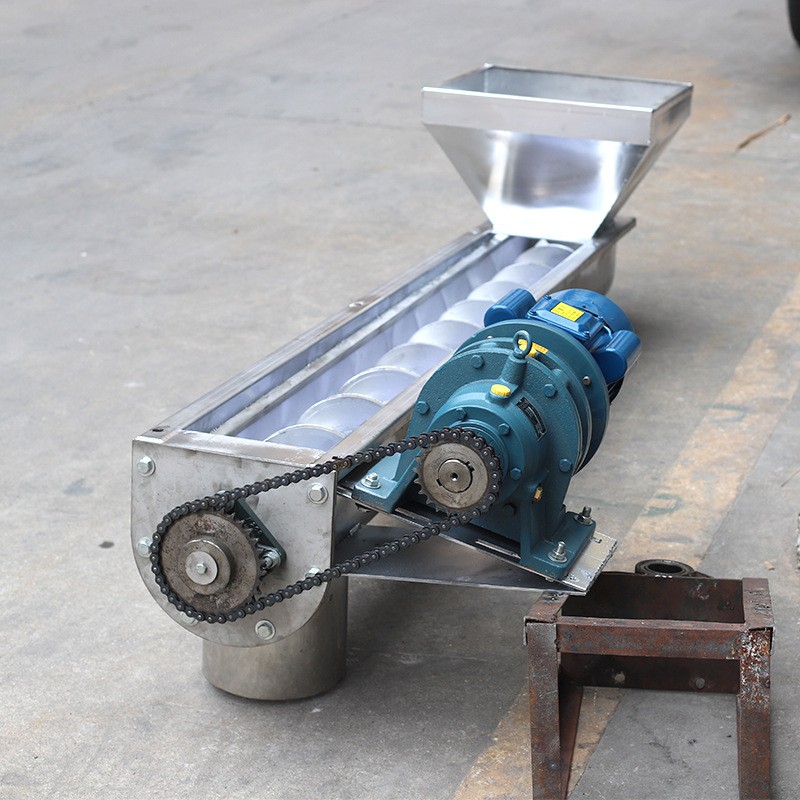 U型无轴螺旋蛟龙输送机污水处理螺杆推送机泥巴石头水泥喂料机厂图4