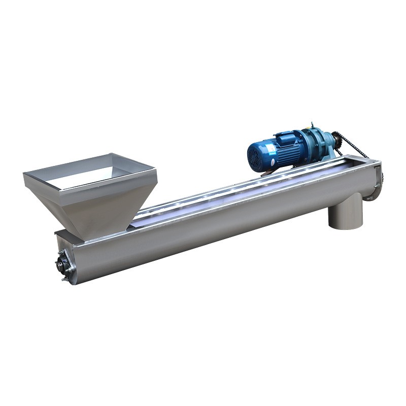 U型无轴螺旋蛟龙输送机污水处理螺杆推送机泥巴石头水泥喂料机厂图5