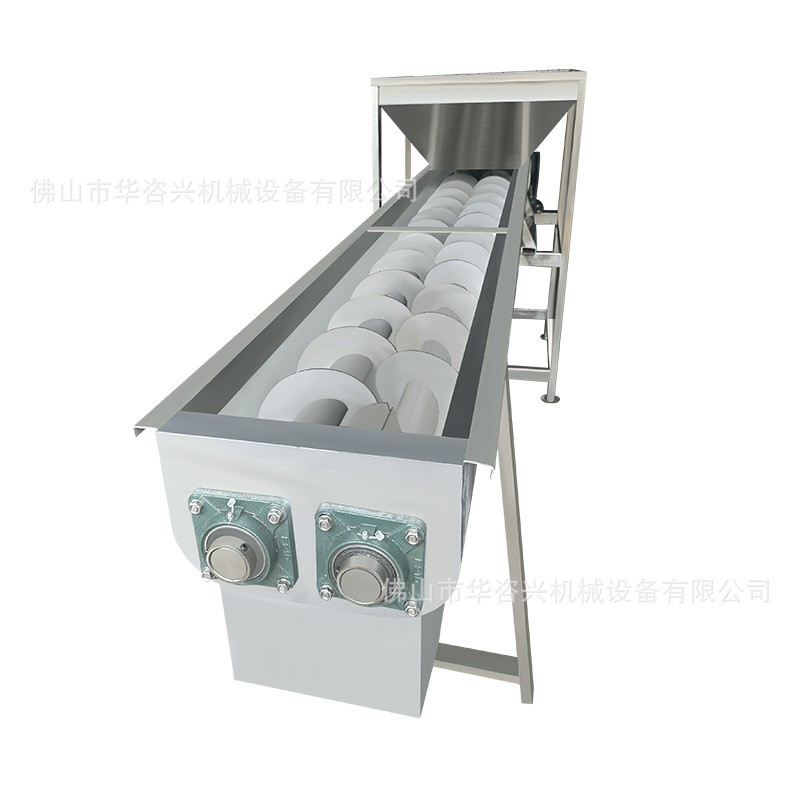 U型双螺旋输送搅拌机304不锈钢污泥餐厨垃圾绞龙提升机平行上料机图3