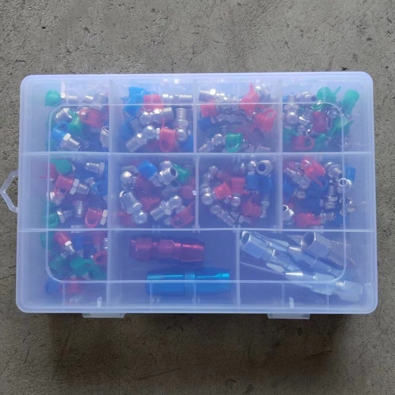 黄油嘴套盒M6M8M10毫米黄油咀注油嘴黄油枪尖头平头针式枪头套盒图4