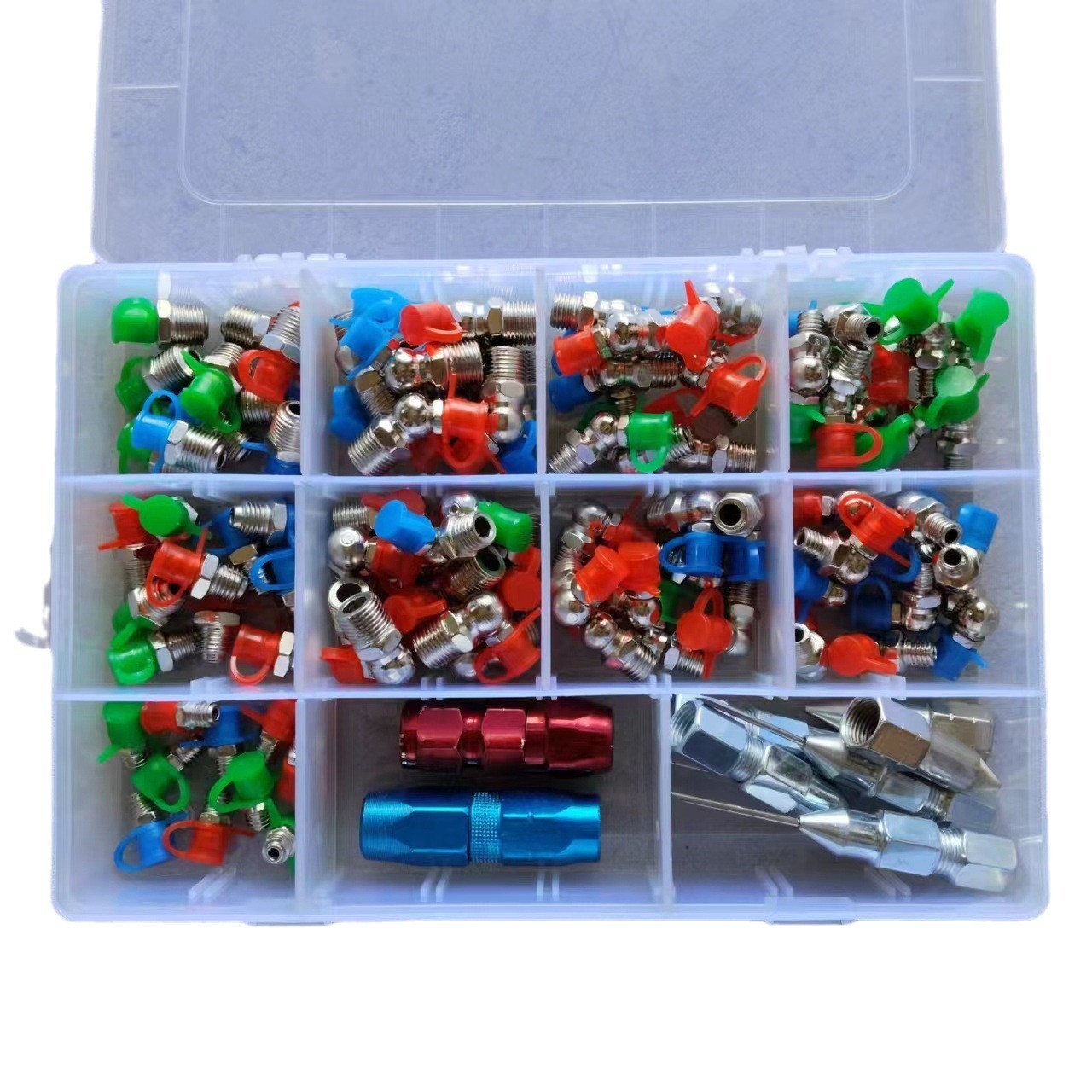 黄油嘴套盒M6M8M10毫米黄油咀注油嘴黄油枪尖头平头针式枪头套盒图5