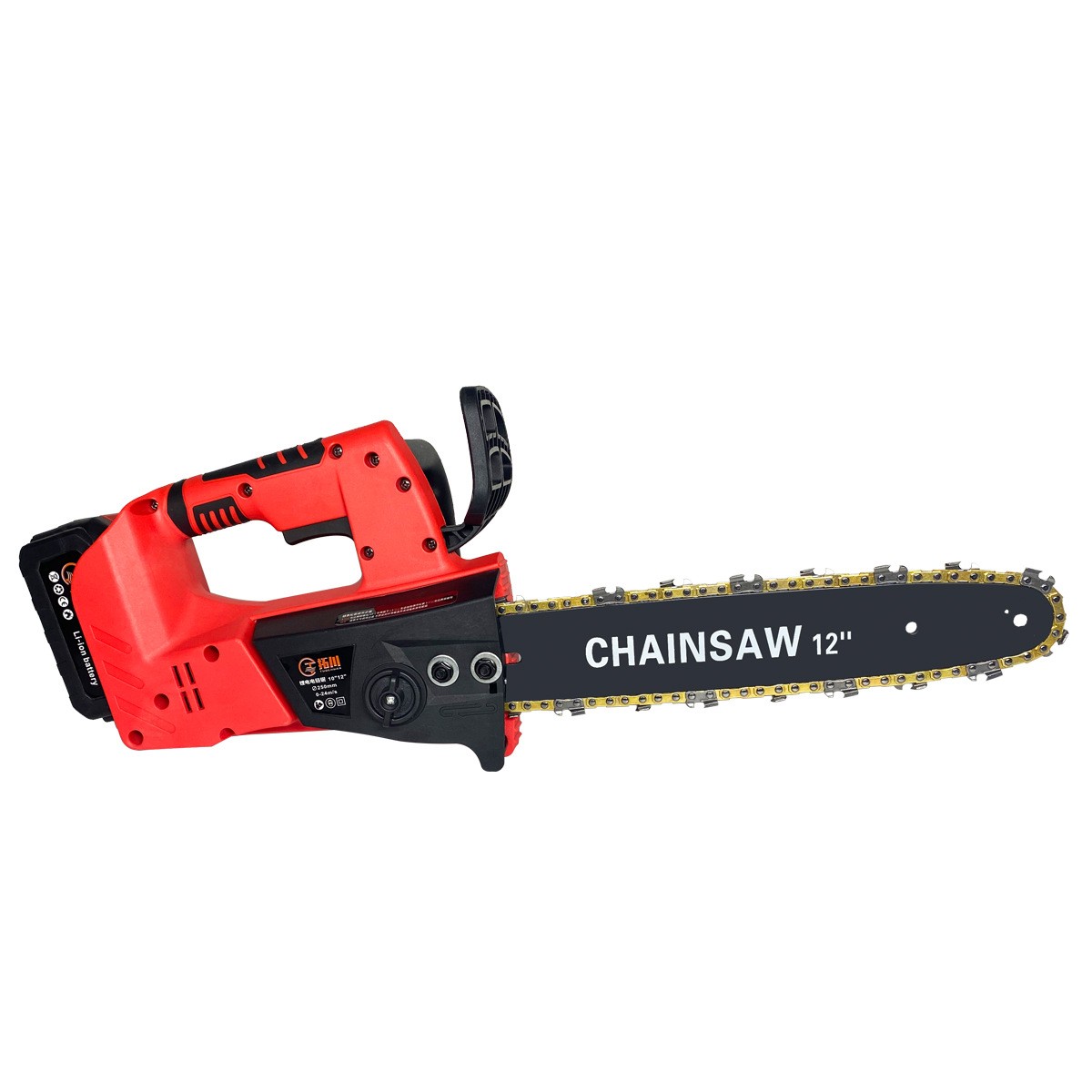 12寸无刷电链锯大功率充电式户外伐木修枝锯树家用小型手持锂电锯图5