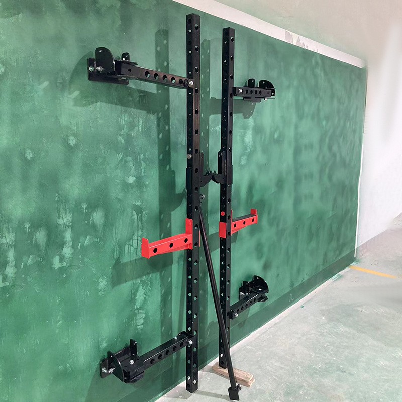 厂家供应健身器材-贴壁深蹲架/ 深蹲重训架/挂壁式折叠架图2
