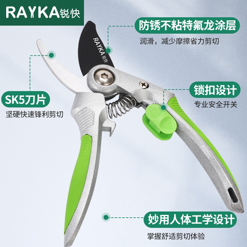 锐快修枝剪果树粗枝剪刀园艺花卉绿化嫁接专业树枝剪刀园林剪批发图4