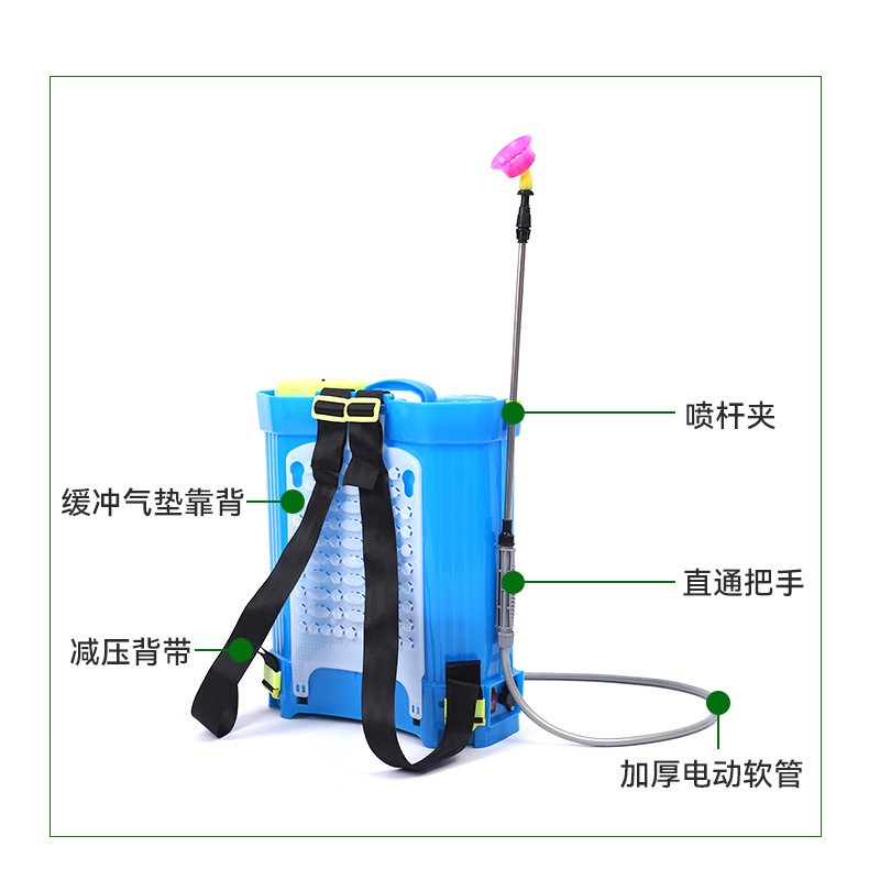 源头厂家20L八角款农用背负式电动喷雾器加厚桶身园林果园打药机图4