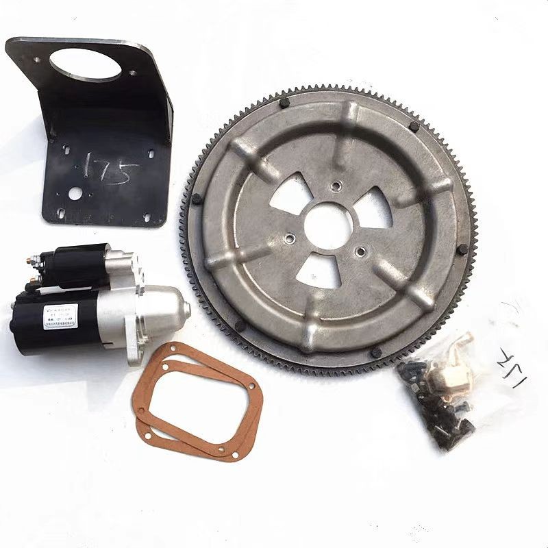 新型式齿圈支架马达改装6马力电启动配件T175/180拖拉机配件图2