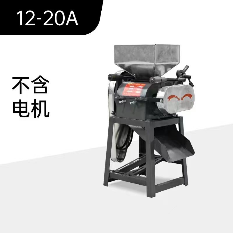 五谷杂粮小型家用对辊式压扁机 农作物厚薄可调挤扁破瓣机图2