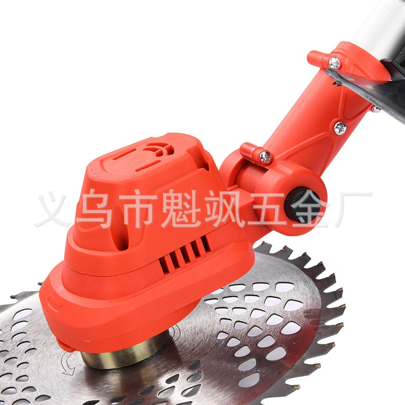 无刷手持电动割草机电动割灌机家用锂电除草机充电式多功 能打草机图2