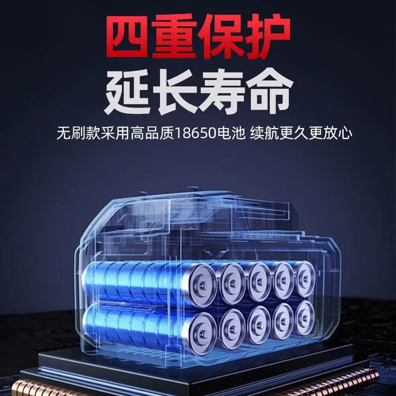 8寸无刷充电锂电锯电链锯家用户外无线小型锯树伐木单手锯修枝锯图2