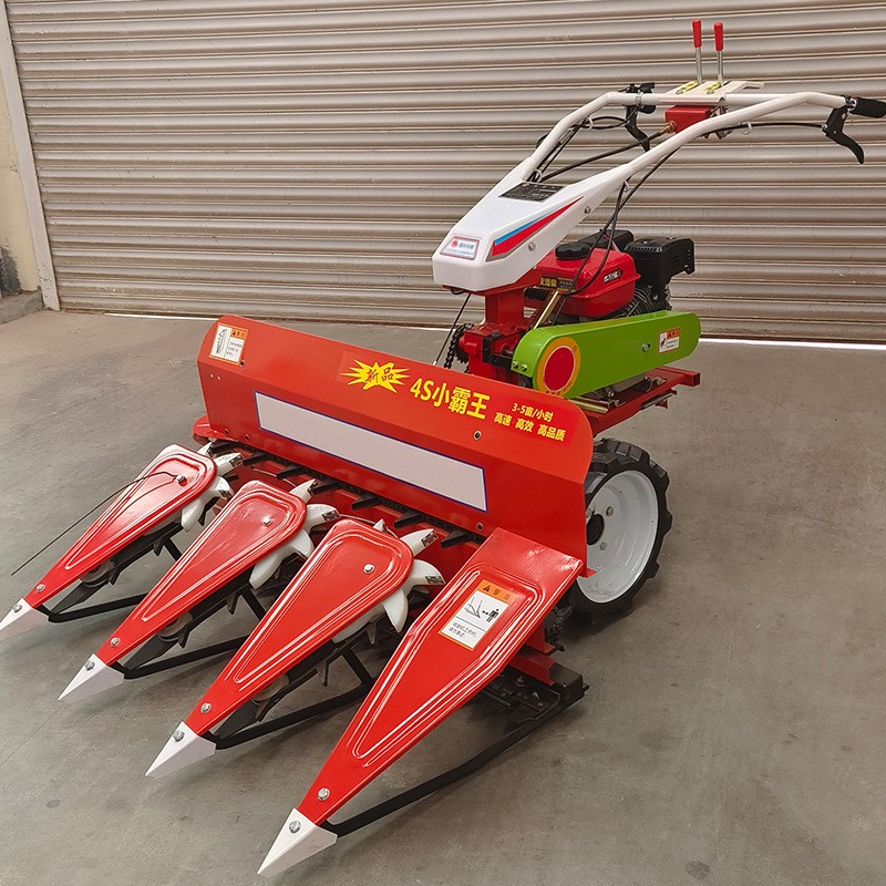 手推式小型自走牧草割晒机 农田手扶拖拉机带水稻小麦割倒机图4