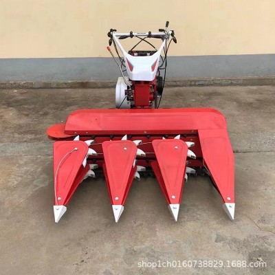 手推式小型自走牧草割晒机 农田手扶拖拉机带水稻小麦割倒机