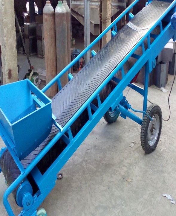 移动升降式皮带输送机 袋装粮食装车皮带机 运行平稳图4