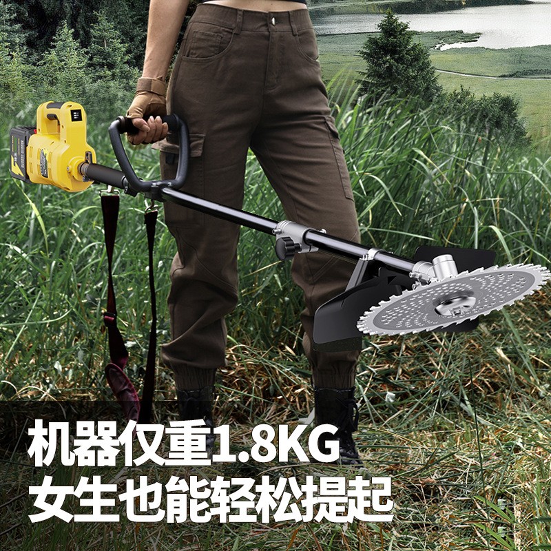 充电式无刷电动割草机农用多功能背负除草神器大功率除草坪打草机图2