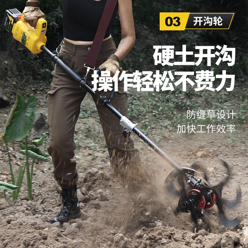 充电式无刷电动割草机农用多功能背负除草神器大功率除草坪打草机图4