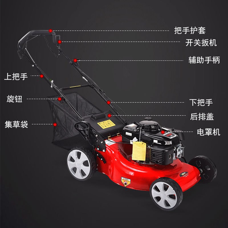 兴虎本田动力手推自走汽油四冲程草坪修剪机18寸20寸21寸割草机图2