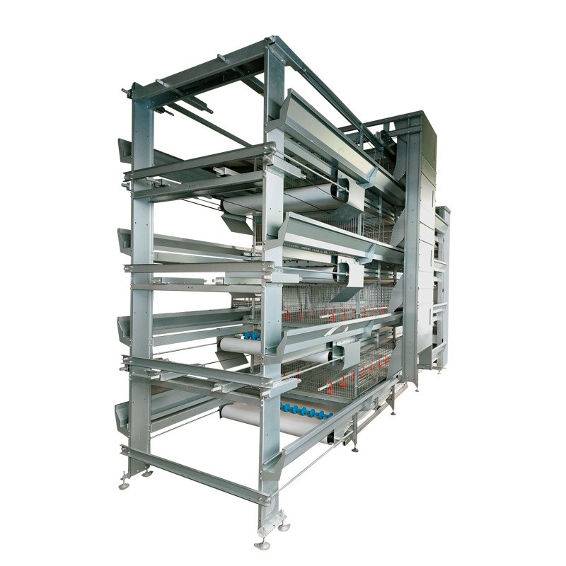 全自动捡蛋蛋鸡养鸡场设备 安徽宣城四列五层叠蛋鸭笼自动化图5